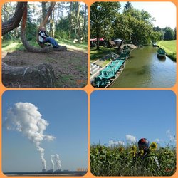 krummer Wald, Spreewaldkahn u Kraftwerk &quot;Wolkenmacher&quot;