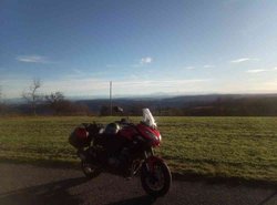 Bei mir auf dem Hausberg am 31.12.2017. Im Hintergrund die schweizer Alpen.