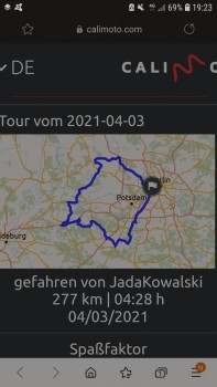 Unsere Route von heute