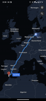 2791km ohne Autobahn und ohne Maut in max. 10 Tagen.