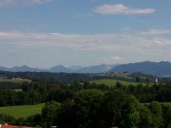 Der erste Blick auf die Alpen.